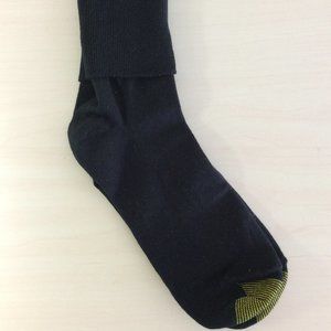 Misses Gold Toe Turn Cuff Socks - black - 5 pr - New!